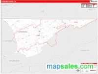 Hancock County, TN Wall Map Zip Code