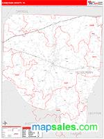 Henderson County, TN Wall Map Zip Code
