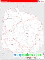 Jackson County, TN Wall Map Zip Code
