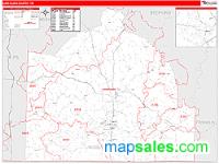 Lincoln County, TN Wall Map Zip Code