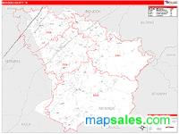 Monroe County, TN Wall Map Zip Code