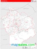 Sevier County, TN Wall Map Zip Code