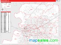 Shelby County, TN Wall Map Zip Code