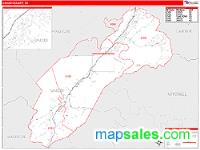 Unicoi County, TN Wall Map Zip Code