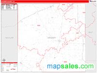 Archer County, TX Wall Map Zip Code