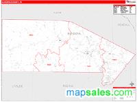 Bandera County, TX Wall Map Zip Code