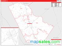 Bee County, TX Wall Map Zip Code
