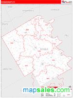 Bosque County, TX Wall Map Zip Code