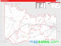 Bowie County, TX Wall Map Zip Code