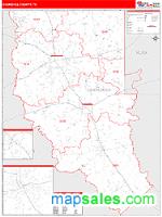 Cherokee County, TX Wall Map Zip Code