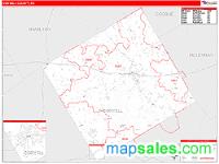 Coryell County, TX Wall Map Zip Code