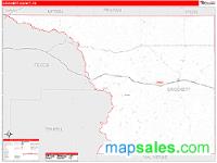 Crockett County, TX Wall Map Zip Code