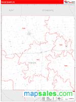 Fisher County, TX Wall Map Zip Code