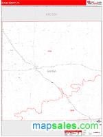 Garza County, TX Wall Map Zip Code