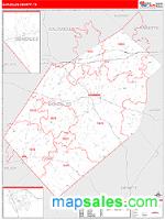 Gonzales County, TX Wall Map Zip Code