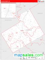 Hamilton County, TX Wall Map Zip Code