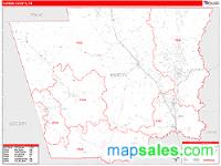 Hardin County, TX Wall Map Zip Code