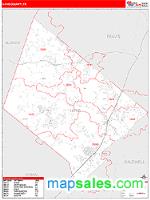 Hays County, TX Wall Map Zip Code