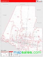 Hidalgo County, TX Wall Map Zip Code
