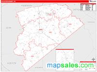 Houston County, TX Wall Map Zip Code
