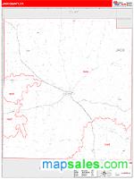 Jack County, TX Wall Map Zip Code