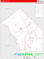 Jackson County, TX Wall Map Zip Code