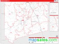 Johnson County, TX Wall Map Zip Code