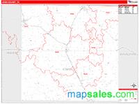 Jones County, TX Wall Map Zip Code