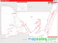 Kleberg County, TX Wall Map Zip Code