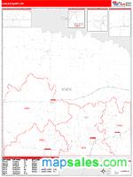 Knox County, TX Wall Map Zip Code