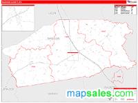 Madison County, TX Wall Map Zip Code