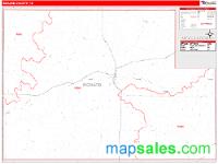 Menard County, TX Wall Map Zip Code