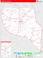 Nacogdoches County, TX Wall Map Zip Code