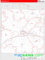 Parker County, TX Wall Map Zip Code