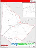 Reeves County, TX Wall Map Zip Code