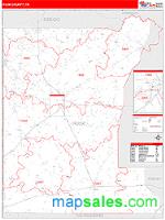 Rusk County, TX Wall Map
