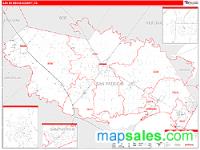 San Patricio County, TX Wall Map Zip Code
