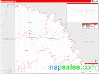 San Saba County, TX Wall Map Zip Code