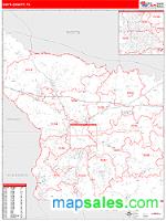 Smith County, TX Wall Map Zip Code