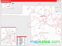 Tom Green County, TX Wall Map Zip Code