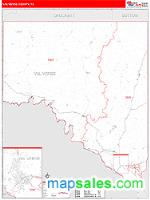 Val Verde County, TX Wall Map Zip Code