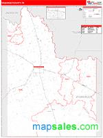 Wilbarger County, TX Wall Map Zip Code