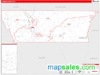 Carbon County, UT Wall Map Zip Code
