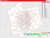 Salt Lake County, UT Wall Map Zip Code