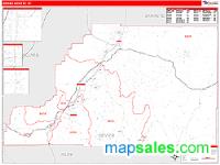 Sevier County, UT Wall Map Zip Code