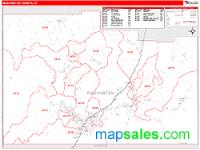 Washington County, UT Wall Map Zip Code