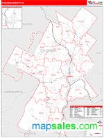 Caledonia County, VT Wall Map Zip Code