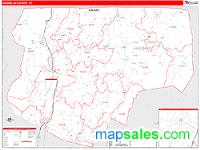 Franklin County, VT Wall Map Zip Code