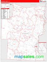 Windham County, VT Wall Map Zip Code