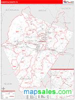 Albemarle County, VA Wall Map Zip Code